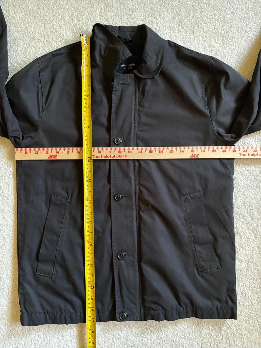 Men’s Abercrombie & Fitch Coat Size Small Black - Picture 14 of 14
